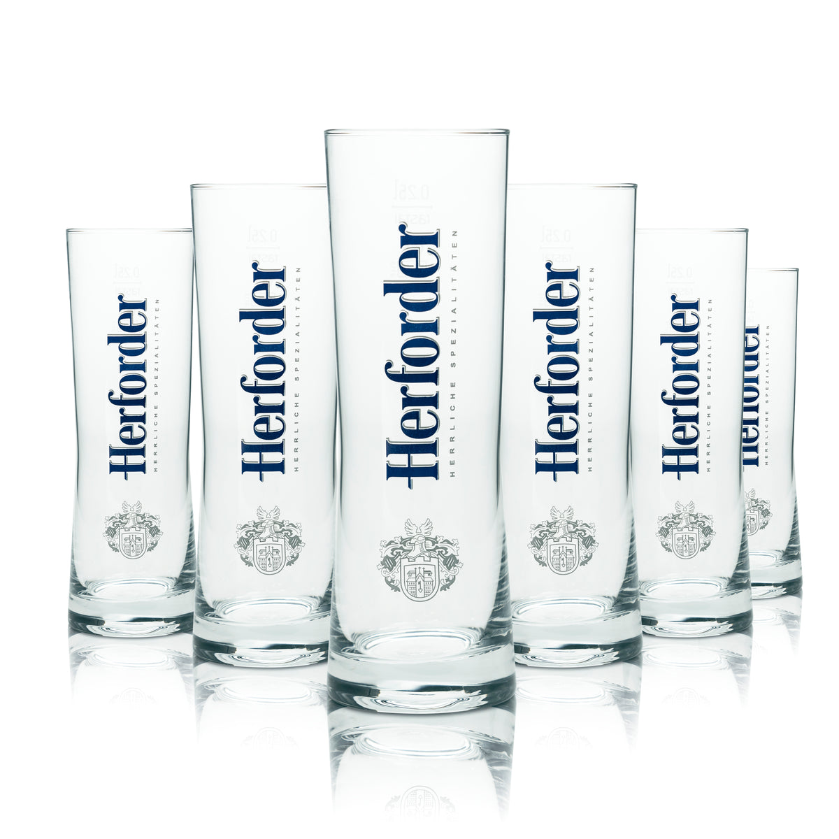6x Herforder beer glass, 0.25 l, pint glass, cup, pilsner glasses, brewery, bar, restaurant – View 4