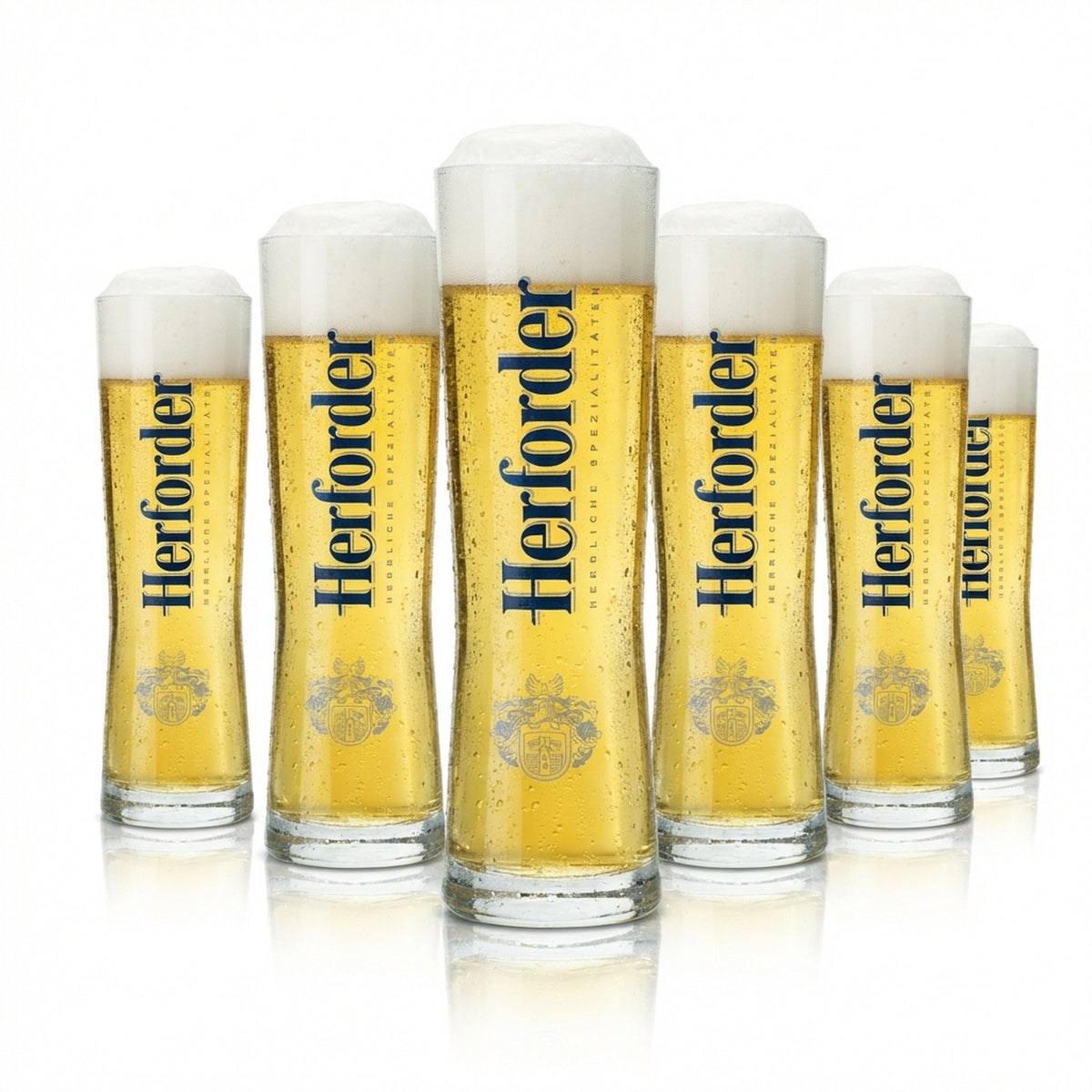 6x Herforder beer glass 0.2 l pint glass cup pilsner glasses brewery bar restaurant
