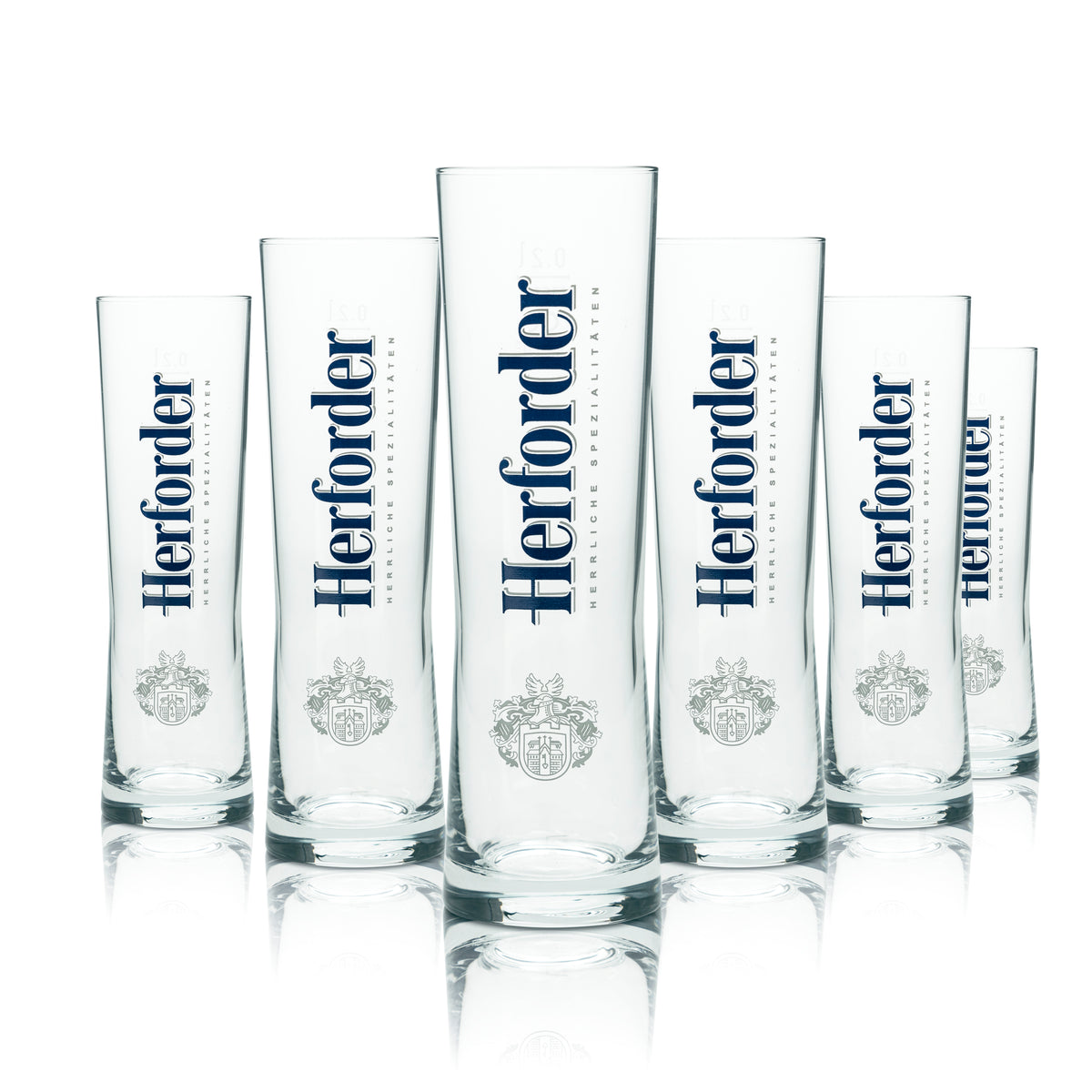 6x Herforder beer glass 0.2 l pint glass cup pilsner glasses brewery bar restaurant – View 4