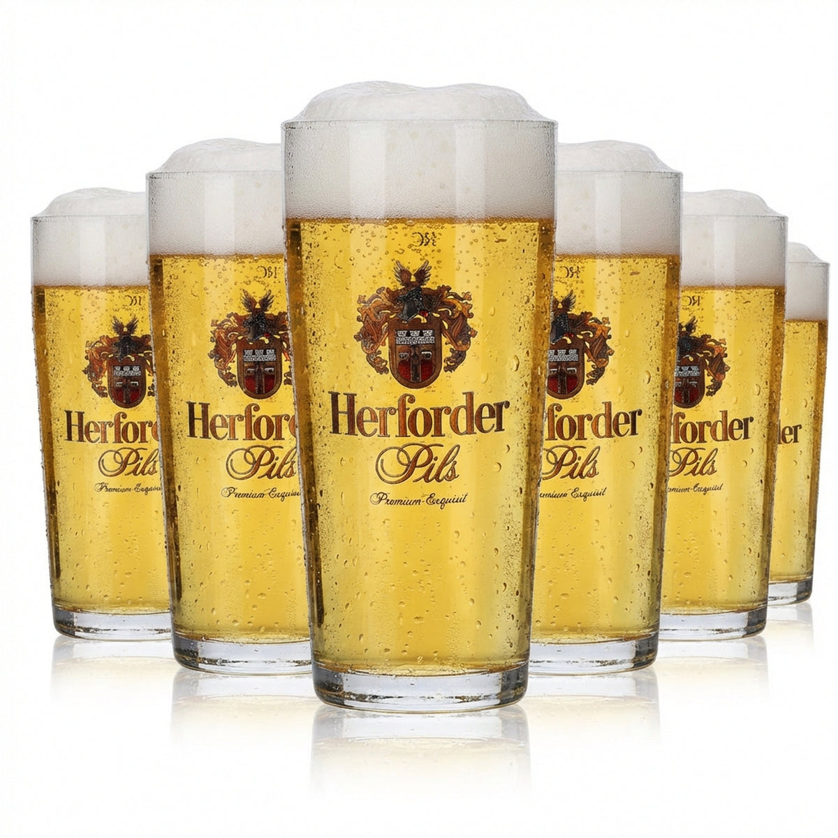 6x Herforder beer glasses Willibecher Neuform mugs 0.2l Ritzenhoff