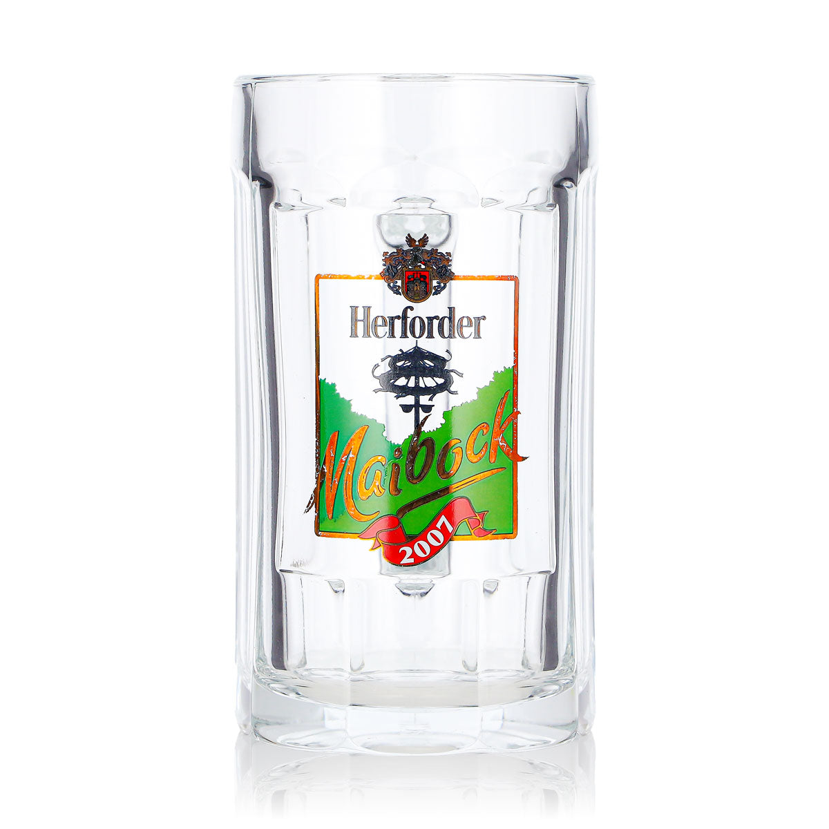 6 Herforder Brewery Beer Glasses, 0.2 L, 2007, Sahm, Green Logo (Set of 6) – View 2