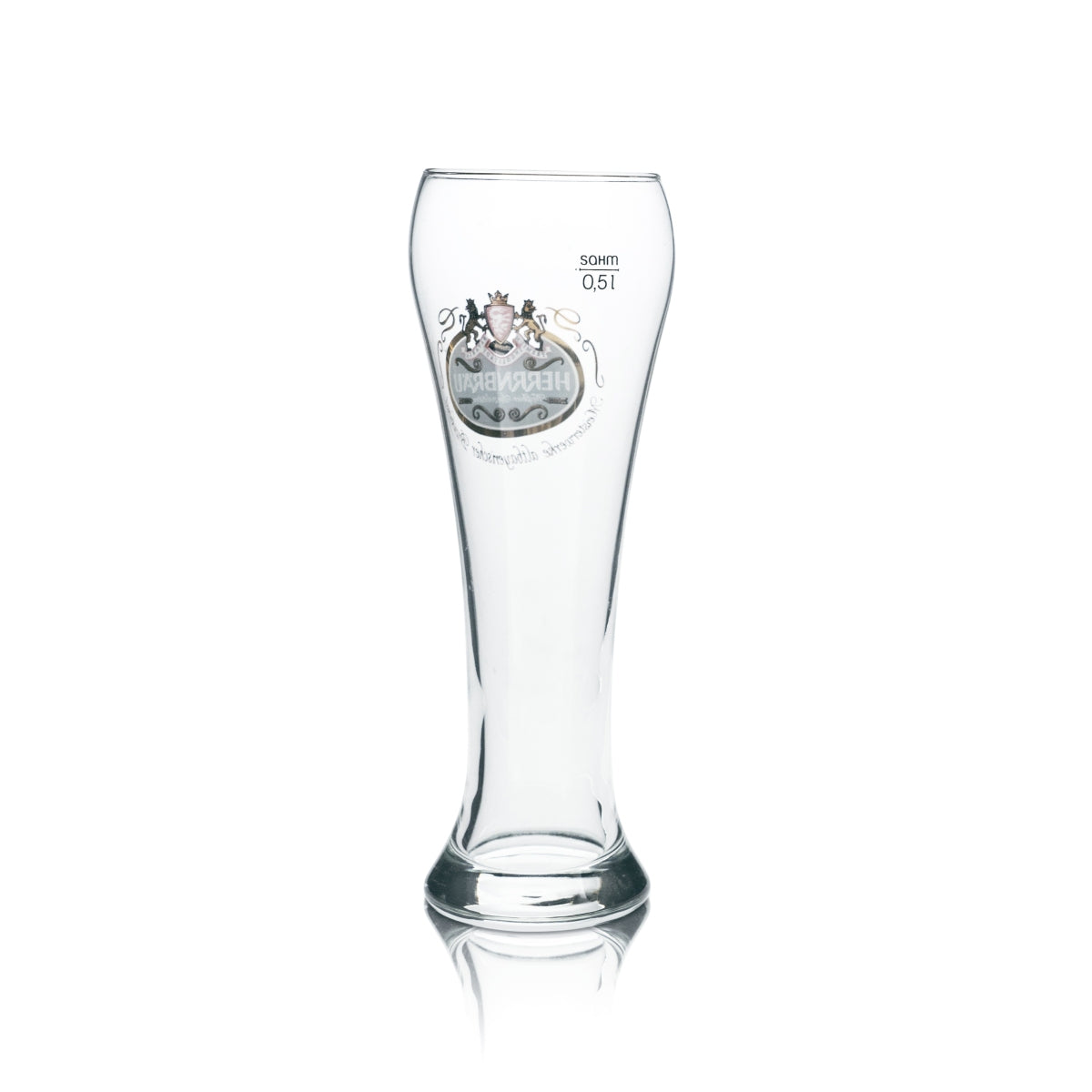 6x Herrnbräu wheat beer glass 0.5l yeast wheat glasses brewery restaurant bar pub – View 3