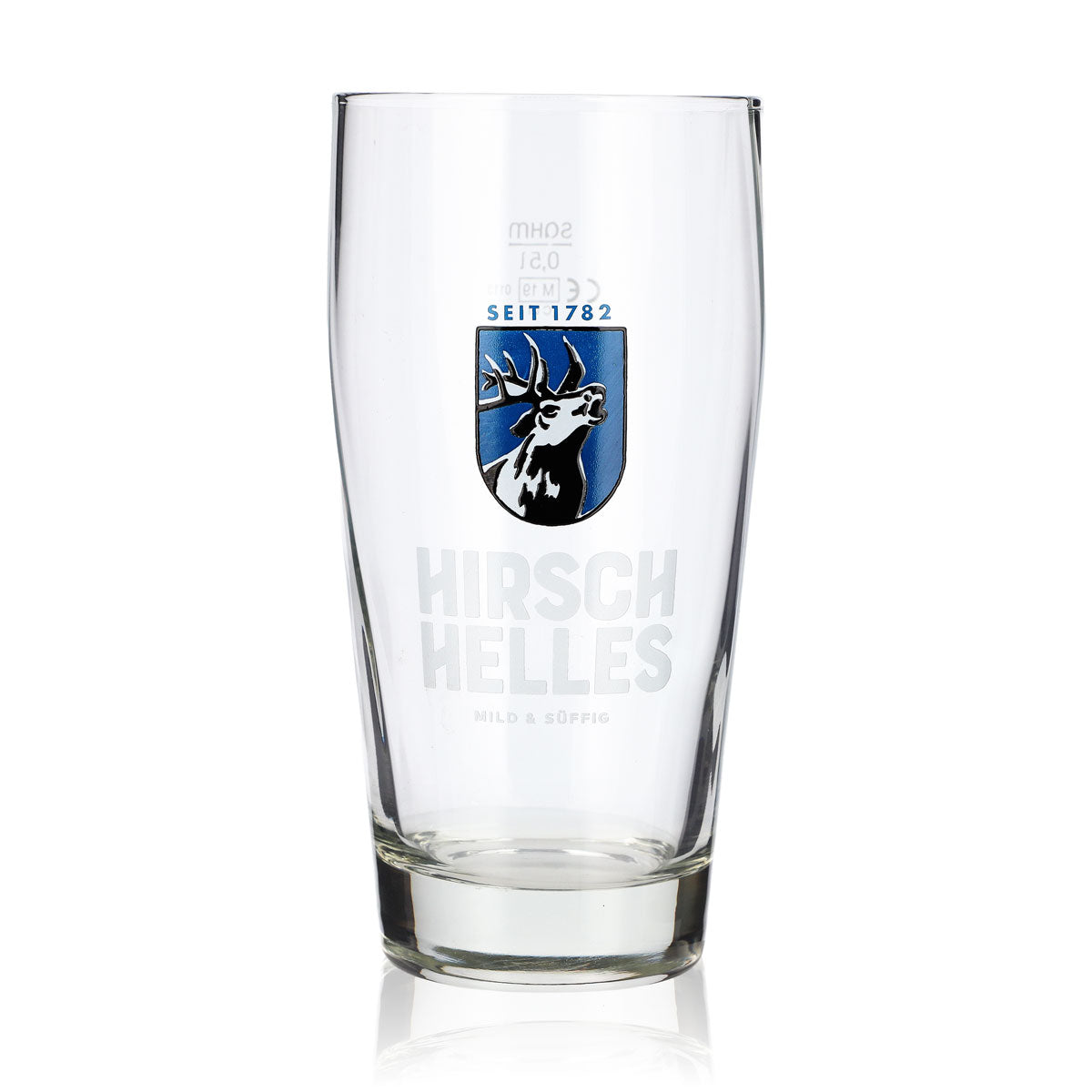 6 Hirsch Brewery Beer Glasses, 0.5 L, Hirsch-Helles Kontur Sahm (Set of 6) – View 2