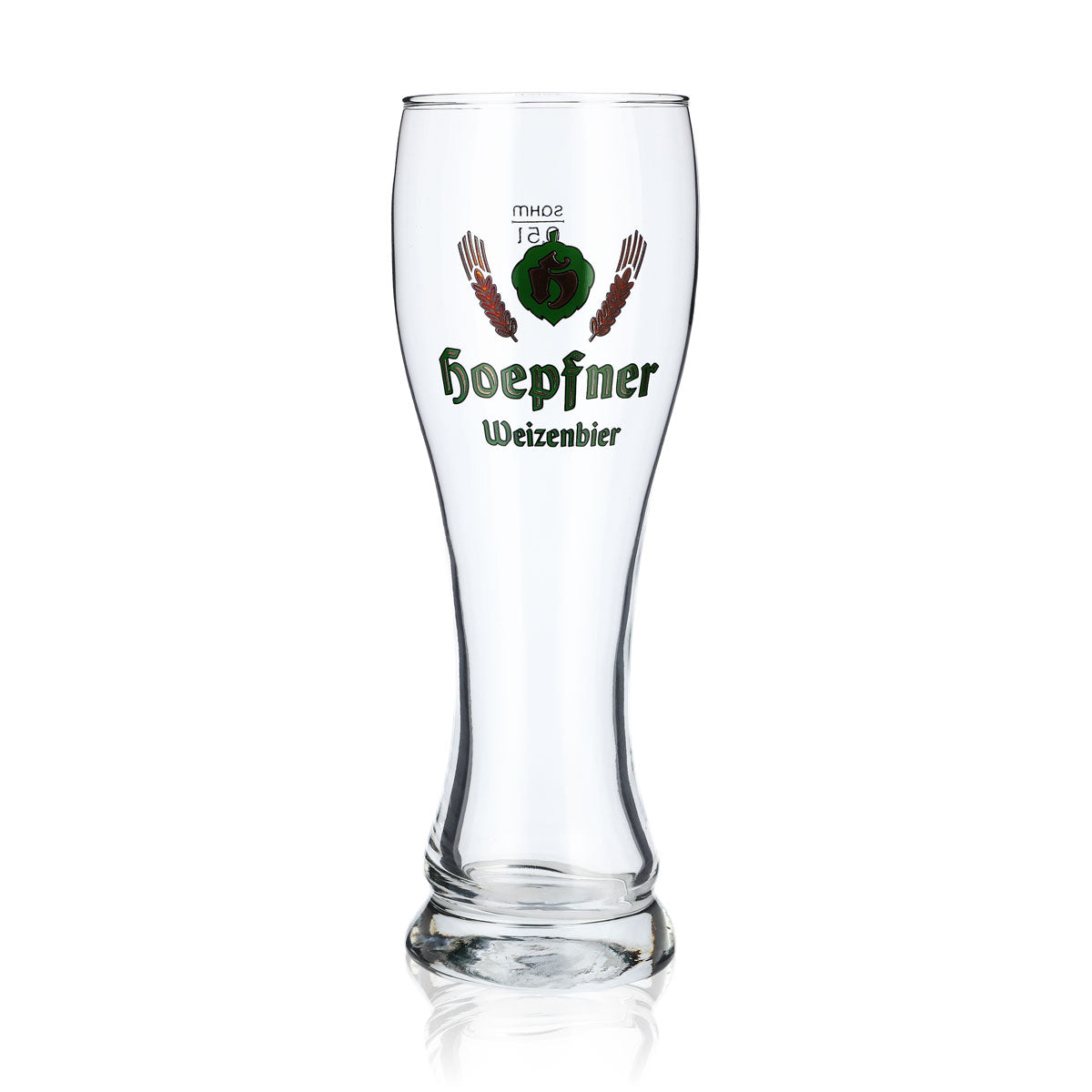 6x Hoepfner beer glass 0.5l wheat beer glass green logo Sahm Walchensee – View 2