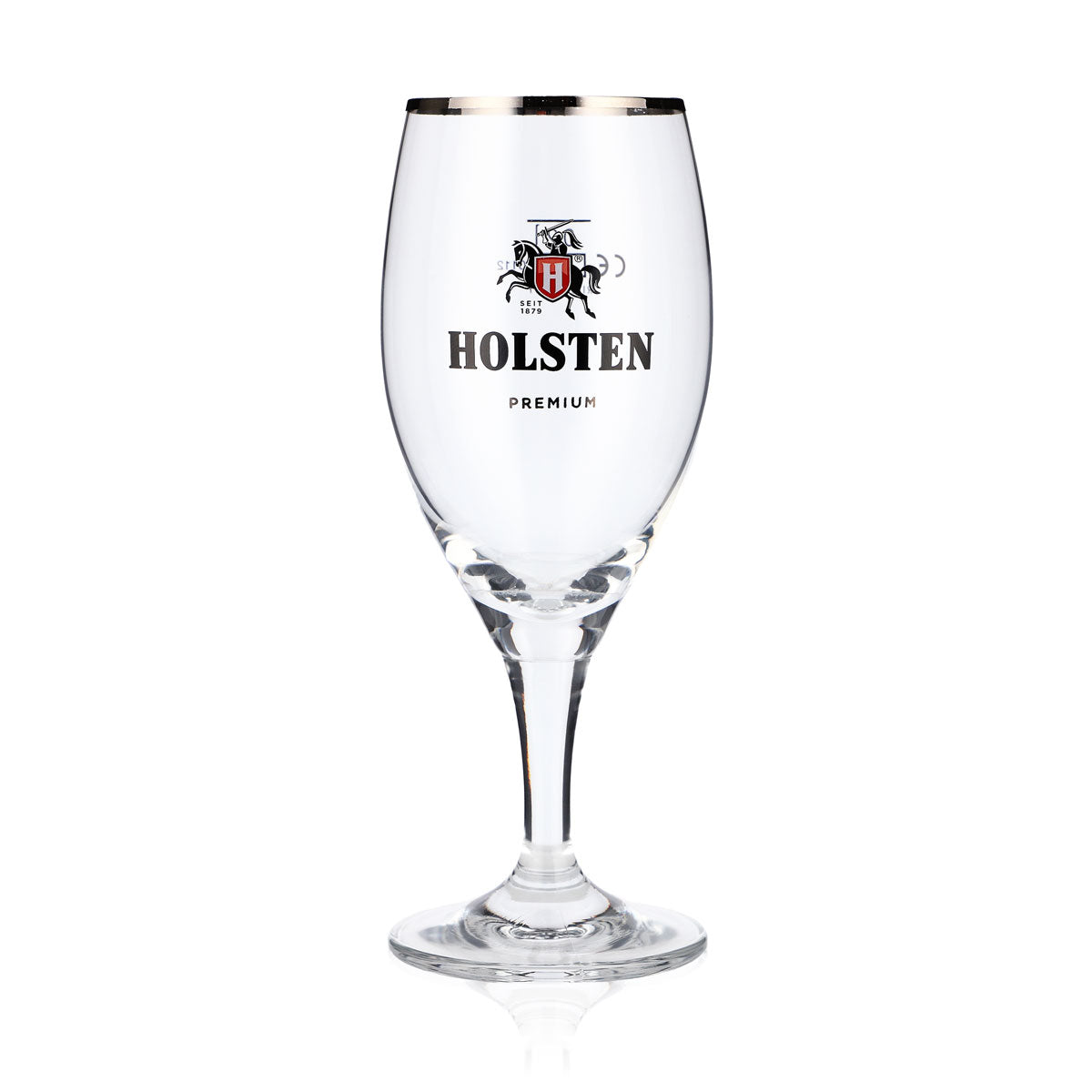 6x Holsten Beer Glass 0.2l Premium Goblet Glasses Platinum Rim Tulip Gastro Calibrated – View 2