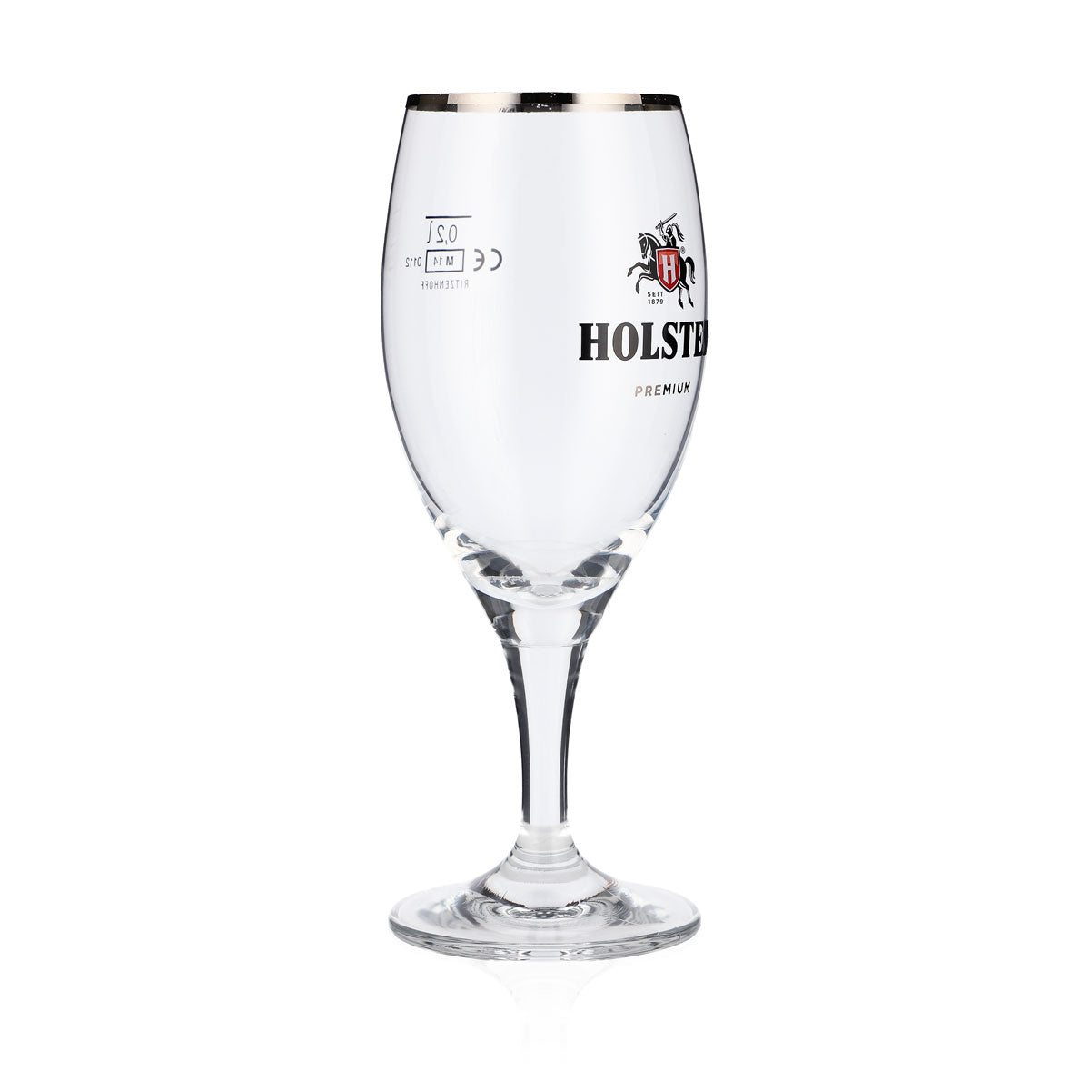 6x Holsten Beer Glass 0.2l Premium Goblet Glasses Platinum Rim Tulip Gastro Calibrated – View 3