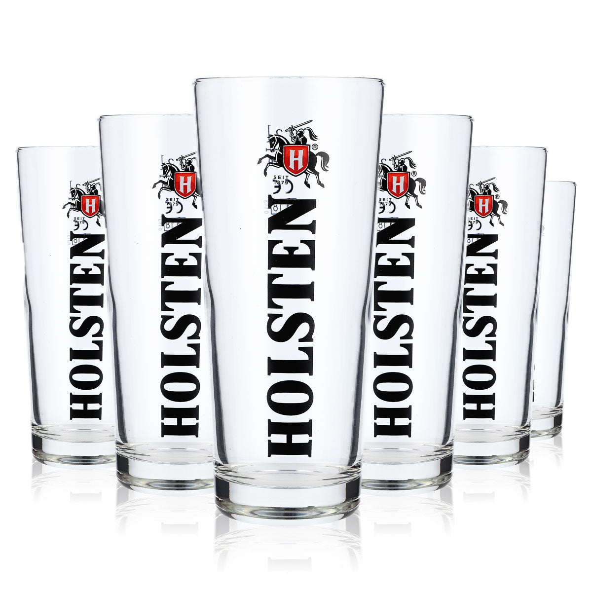 6x Holsten Beer Glass Frankonia 0.2l Mug Beer Glasses Vertical Lettering – View 5