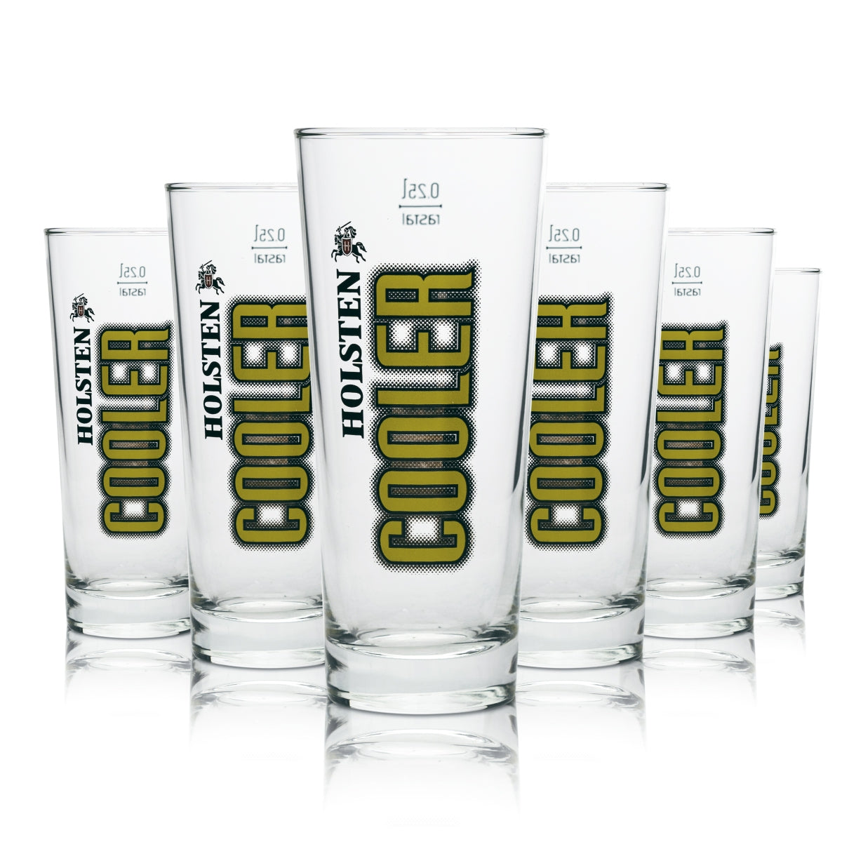 6x Holsten Beer Glass Long Drink 0.25l Rastal Pilsner Premium