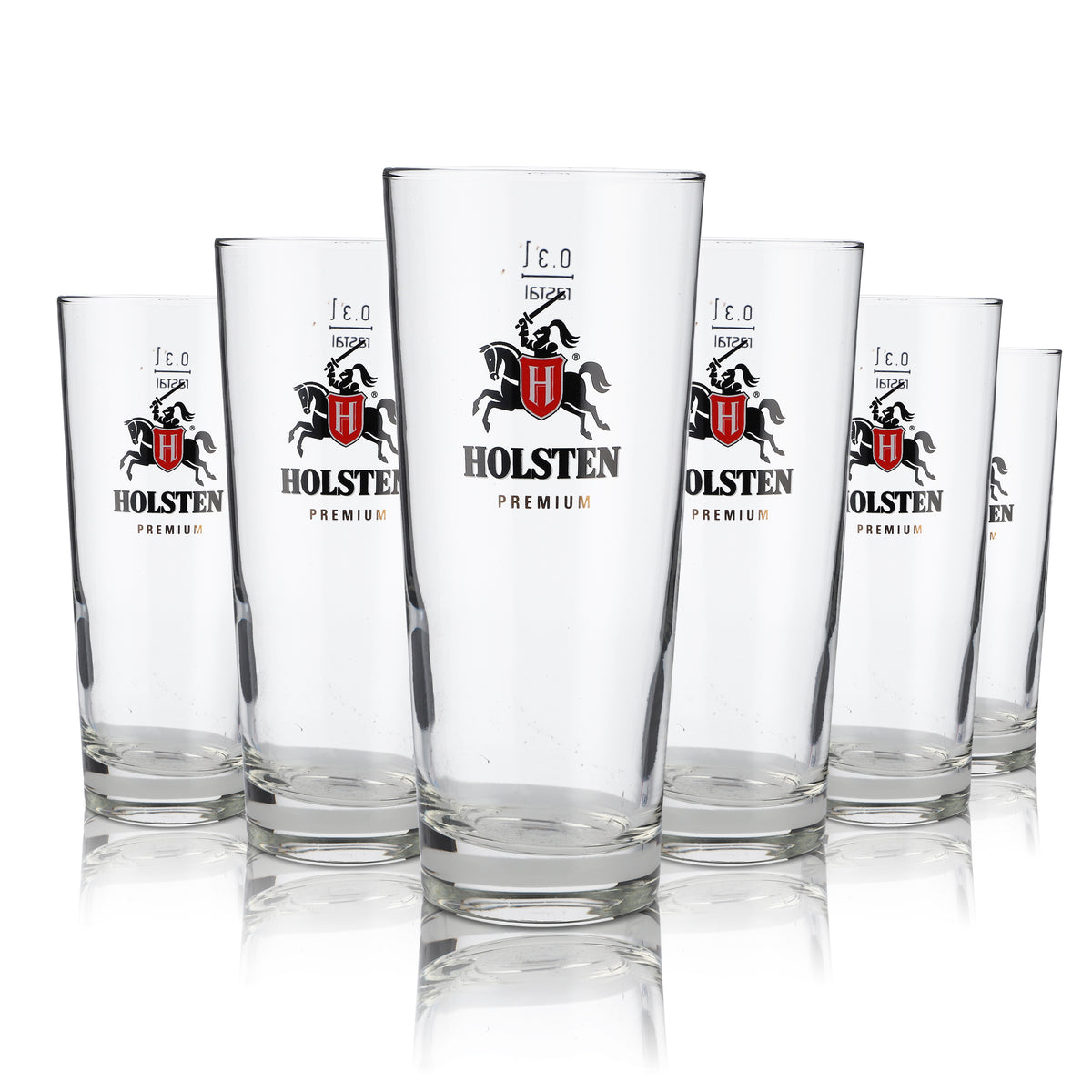 6x Holsten beer glass 0,3l Willi mug premium pilsner glasses set brewery gastro – View 4