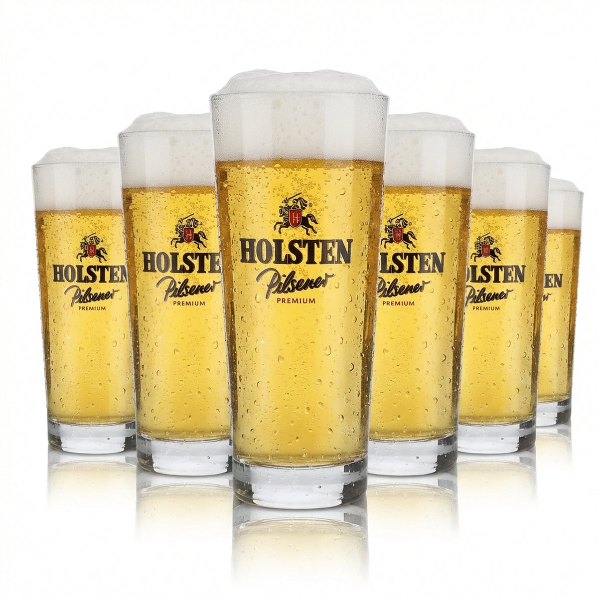6x Holsten Glass 0.2l Premium Pilsener Willi Mug Beer Glass Set Brewery