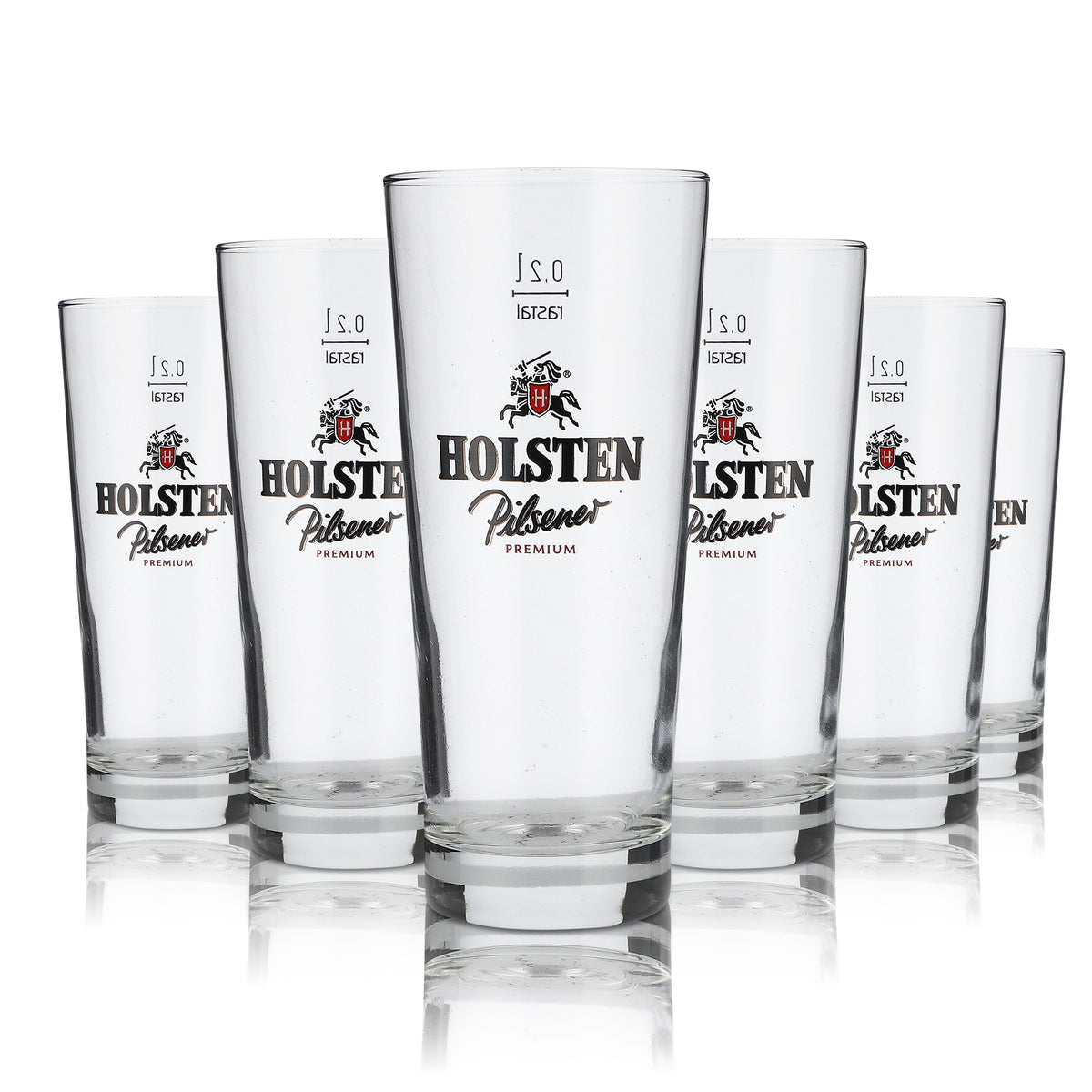 6x Holsten Glass 0.2l Premium Pilsener Willi Mug Beer Glass Set Brewery – View 4