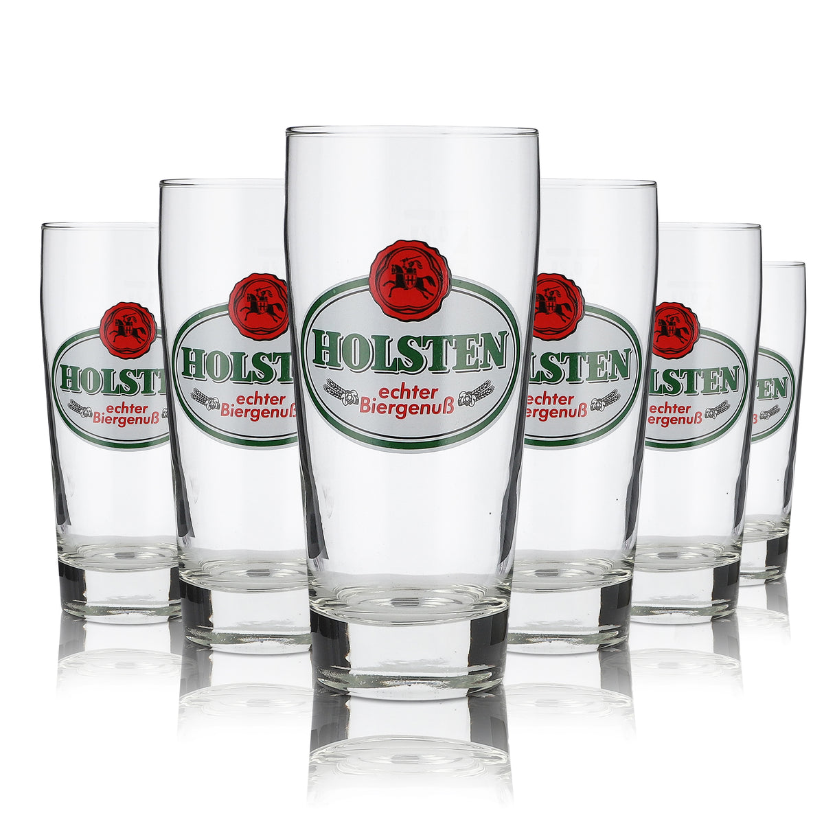 6x Holsten Glass 0.2l Willibecher Cup Beer Glass Set 1970s Motif Brewery – View 4