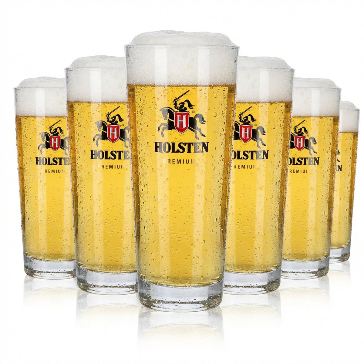 6x Holsten Pilsener Glasses Willibecher Frankonia Mug 0.5l Hamburg