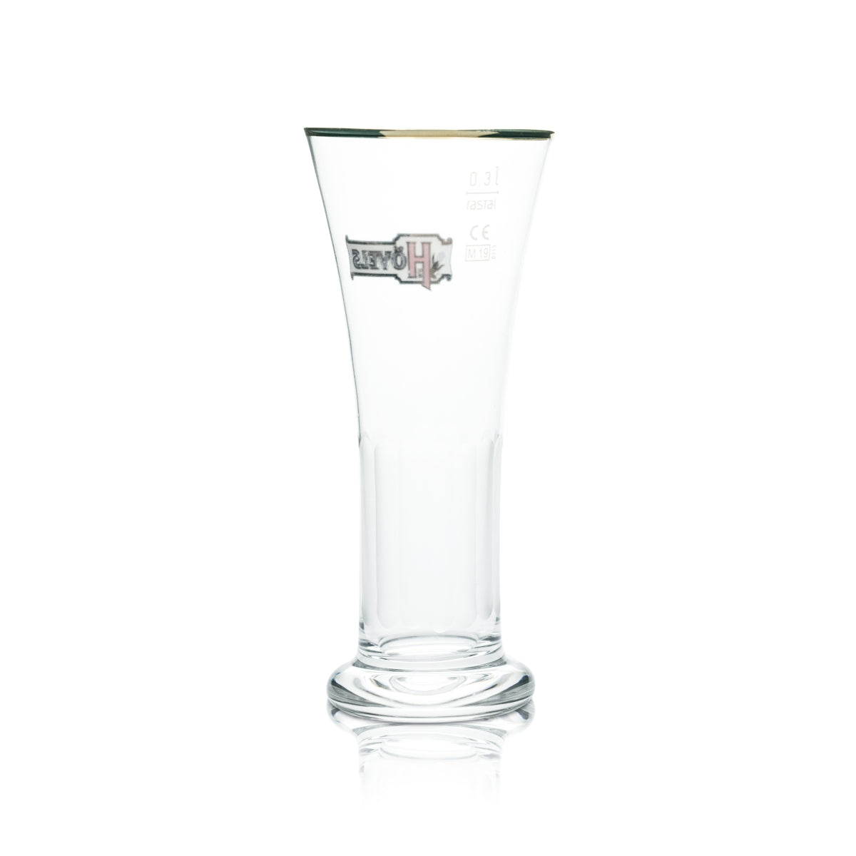 6x Hövels glass 0.3l beer trophy with gold rim Viktoria cup glasses Dortmund brewery – View 3