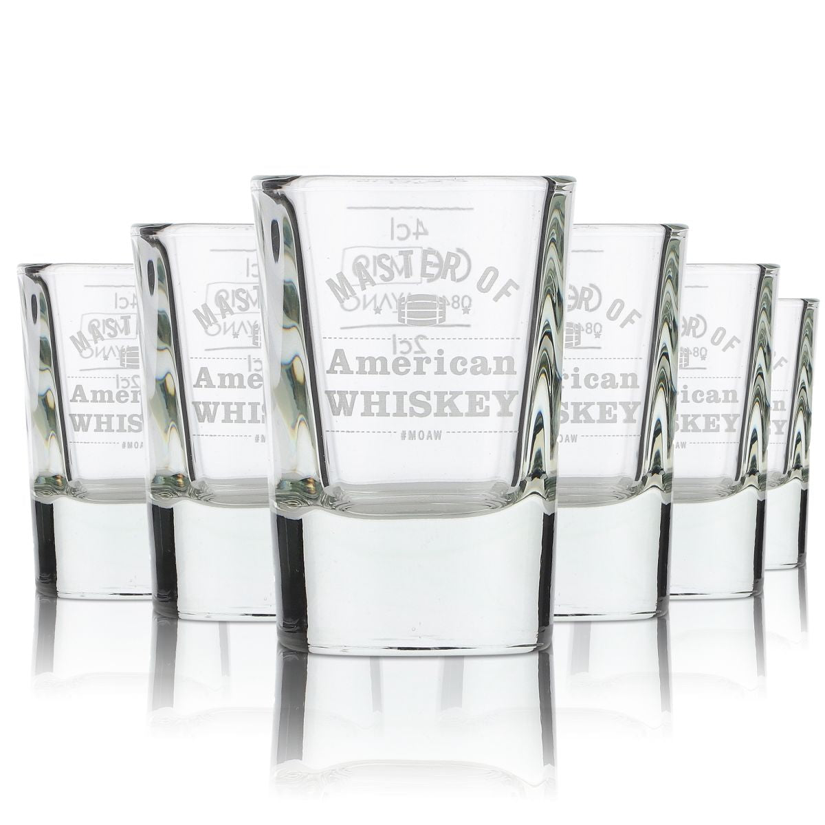 6x Jack Daniels Glass 4cl Shots Short Shot Glasses Master of American Whiskey