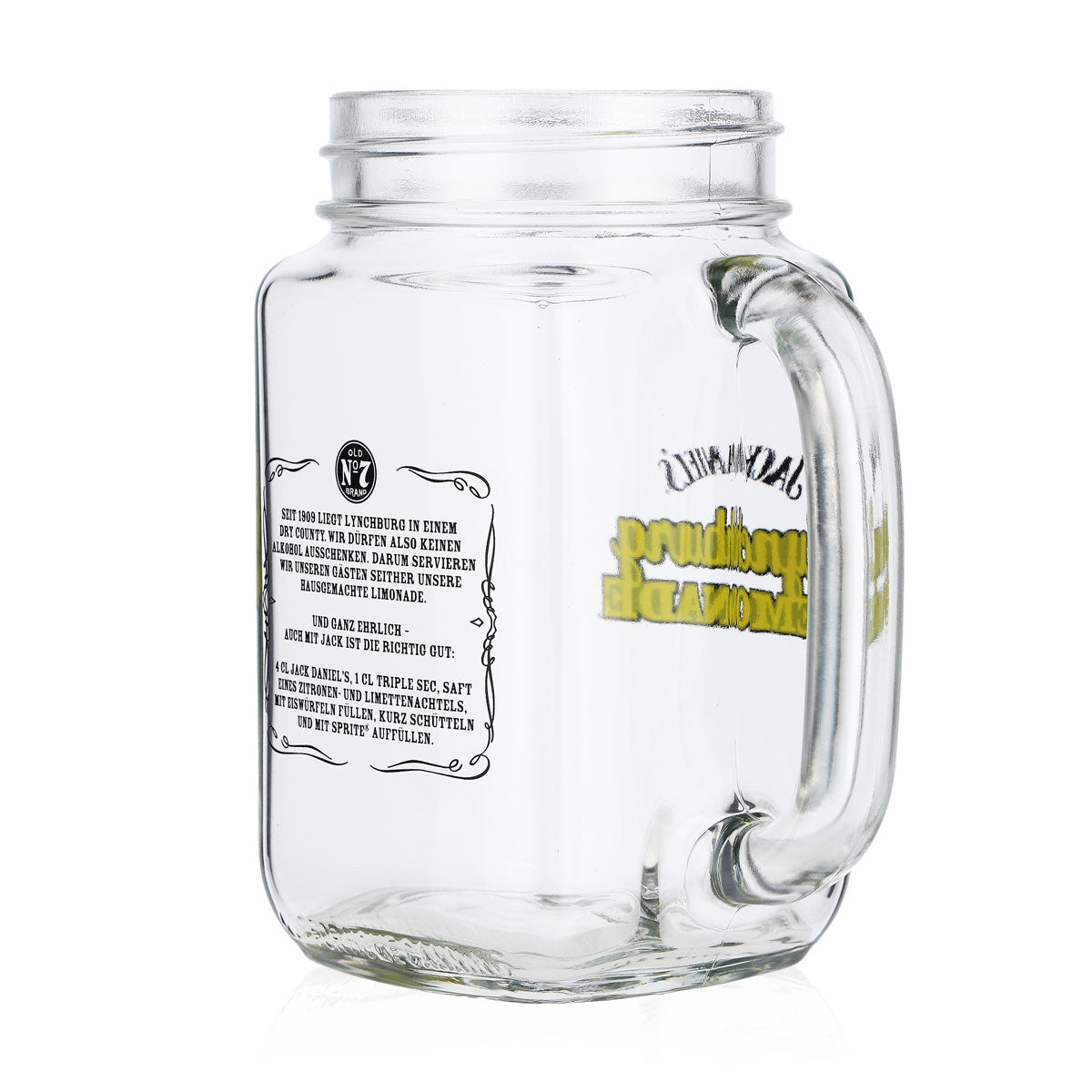 6x Jack Daniels Whiskey Glasses 0.48l Jug Lynchburg Yellow WITHOUT Lid – View 4