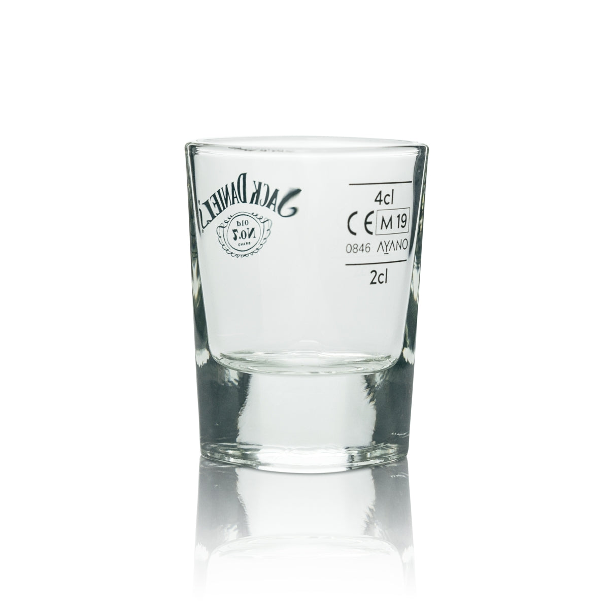 6x Jack Daniels Whiskey Glass Stamper Short Shot Square 4cl – View 3