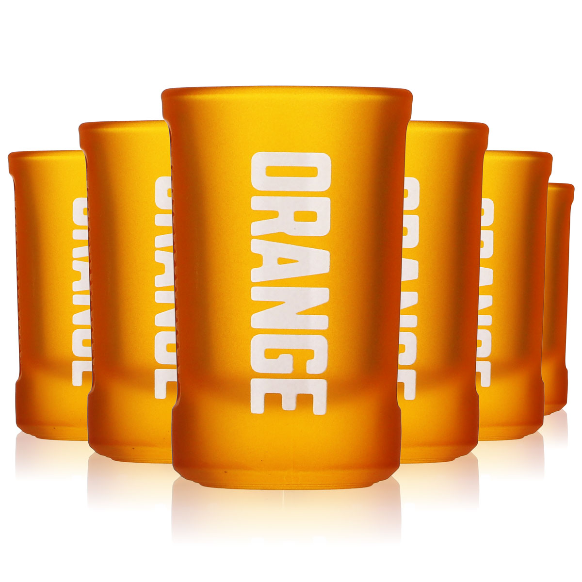 6x Jägermeister Liqueur Glass 2cl Shot Glass Stamper Shot Glass "Orange" Böckling