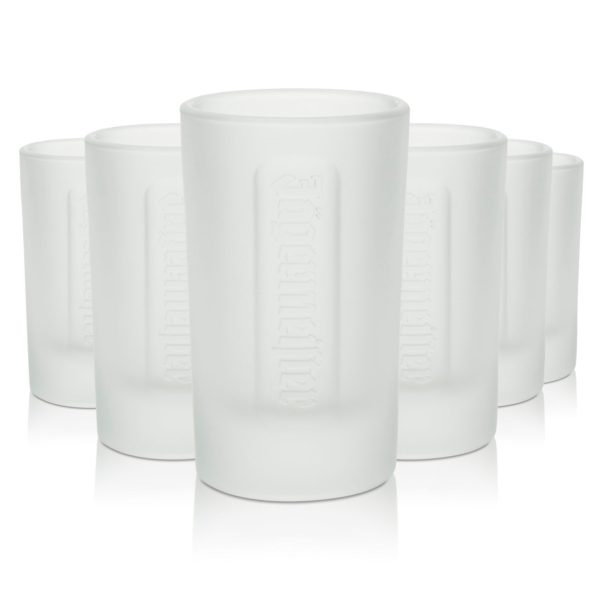 6x Jägermeister shot glasses 4cl shot glasses Frosted Calibrated Gastro