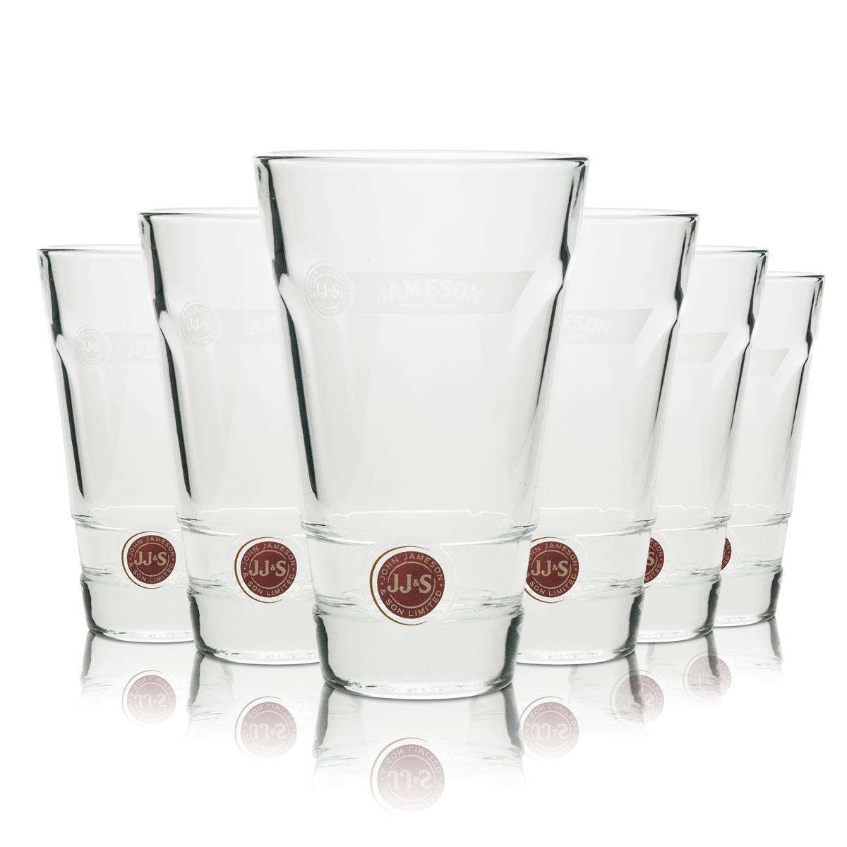 6x Jameson Whiskey Glass Long Drink 32cl stackable