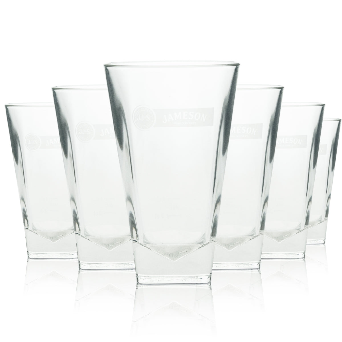 6x Jameson Whiskey Glass Long Drink Whiskey Glass 4cl Logo White Arcoroc