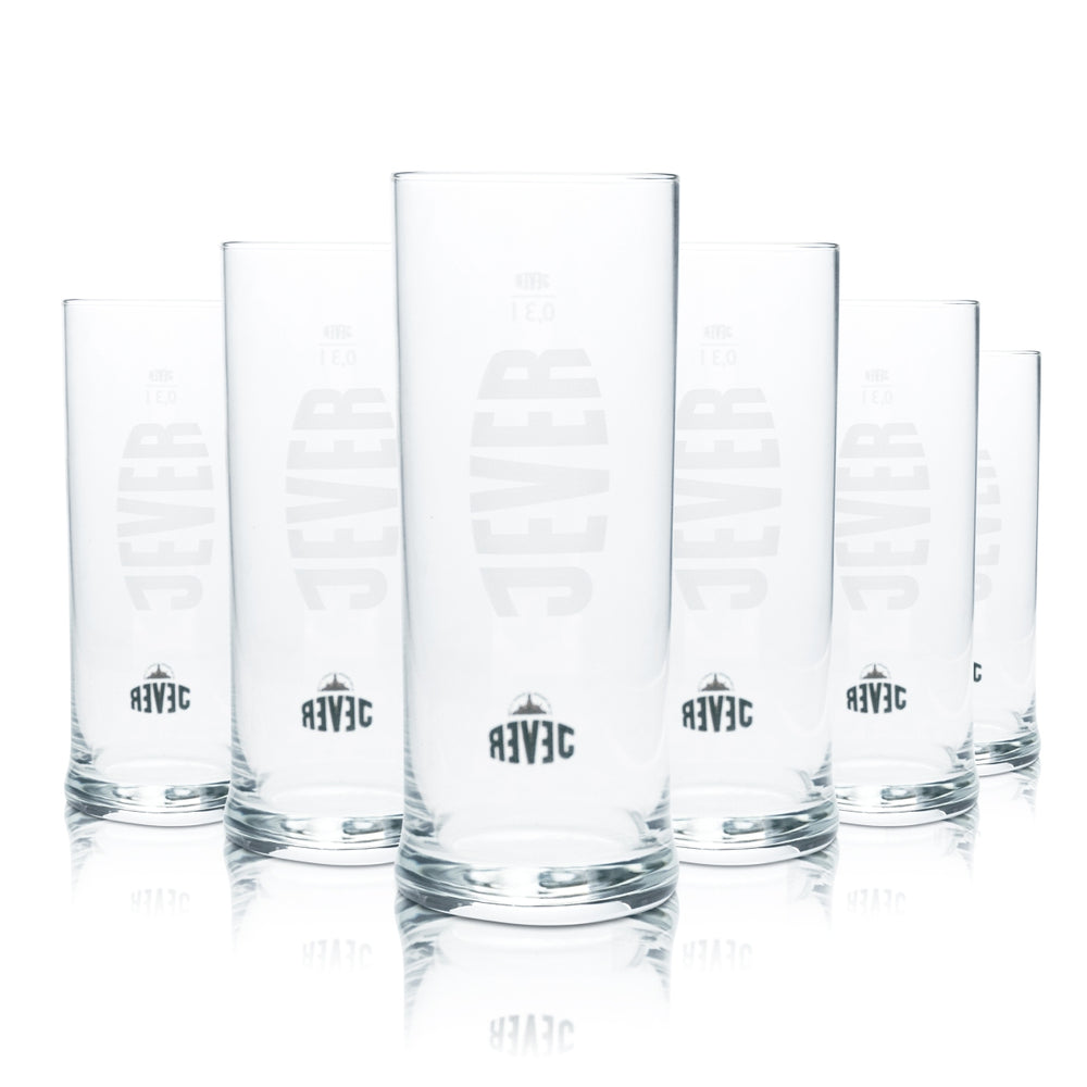 6x Jever beer glass 0.3l mug, tall glasses, Pilsener Gastro Brewery Fun Fries