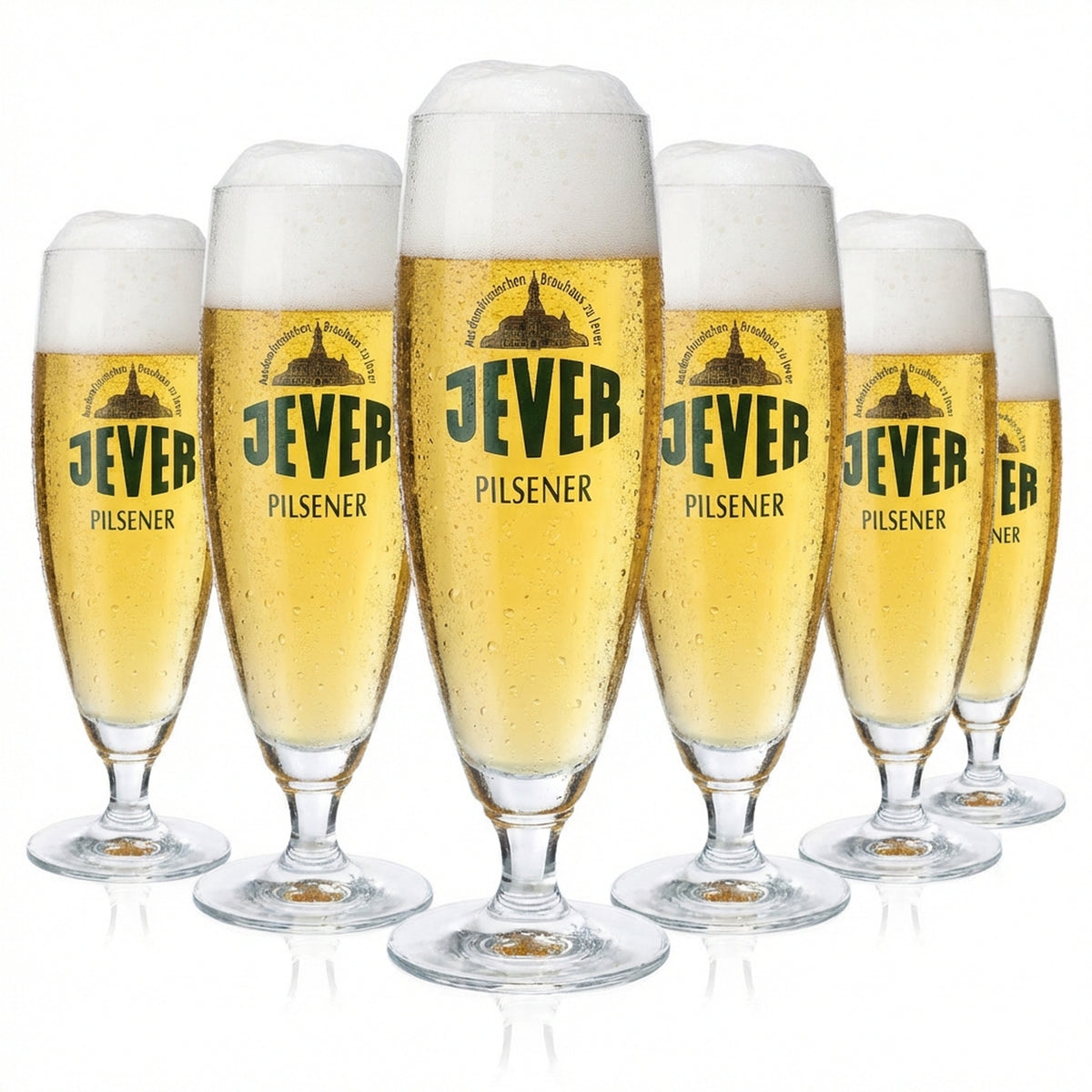 6x Jever Beer Glass 0.3l Trophy Glass Beer Glasses "Pilsener" Lettering Rastal