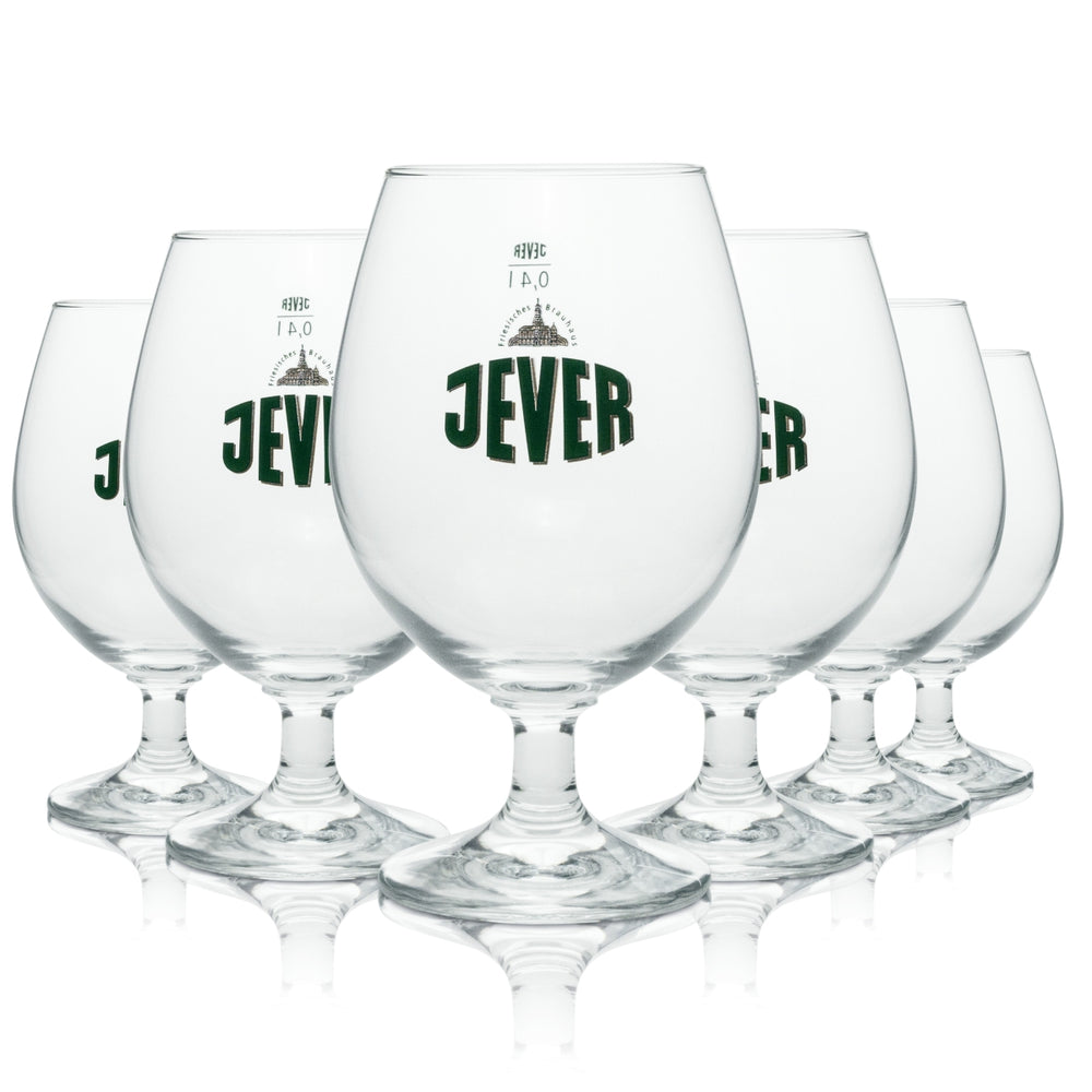 6x Jever Beer Glass Frankfurt Schwenker 0.4l Balloon Tulip Glasses Trophy Tasting