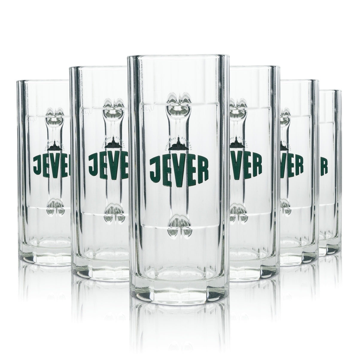 6x Jever beer glass mug Pilsener 0.3l rastal