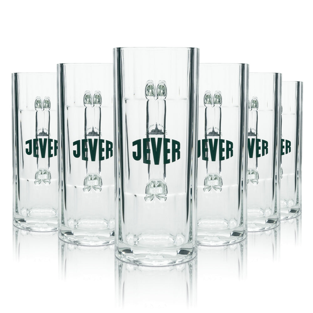 6x Jever Beer Glass Mug Wallenstein 500ml rastal