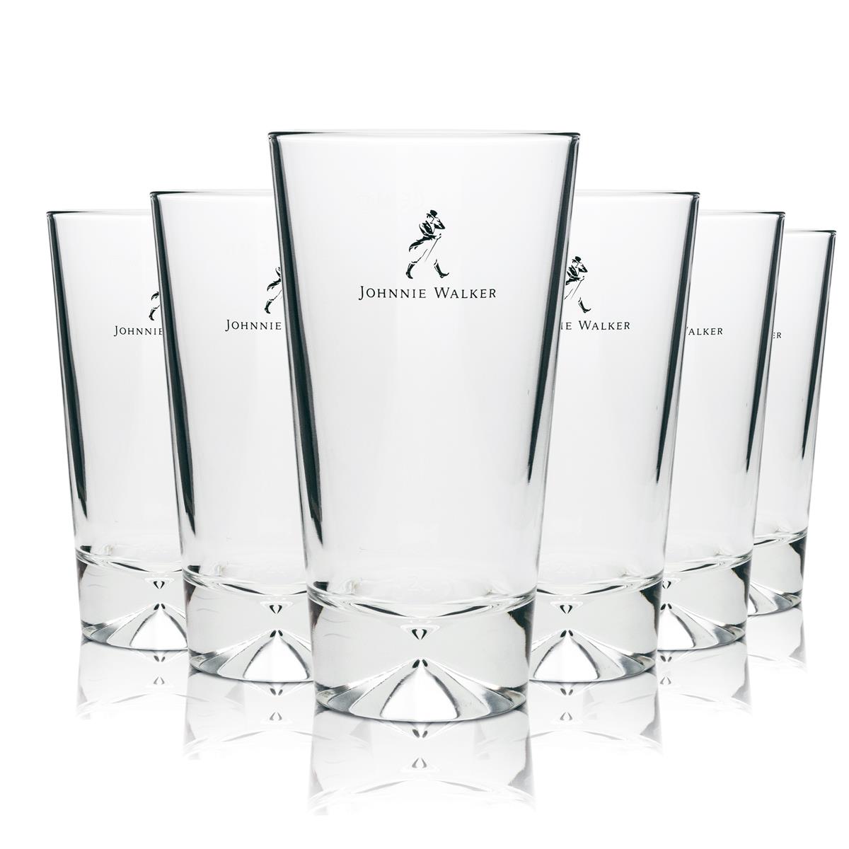 6x Johnnie Walker Whiskey Long Drink Glass