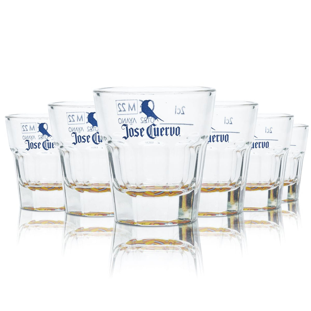 6x Jose Cuervo shot glass 2cl shot glass tumbler short glasses set tequila glass
