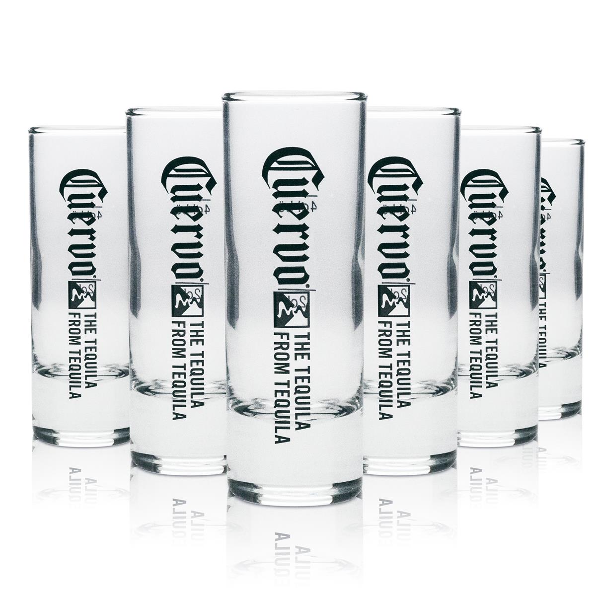 6x Jose Cuervo Tequila Shot Glasses, 4cl, Round