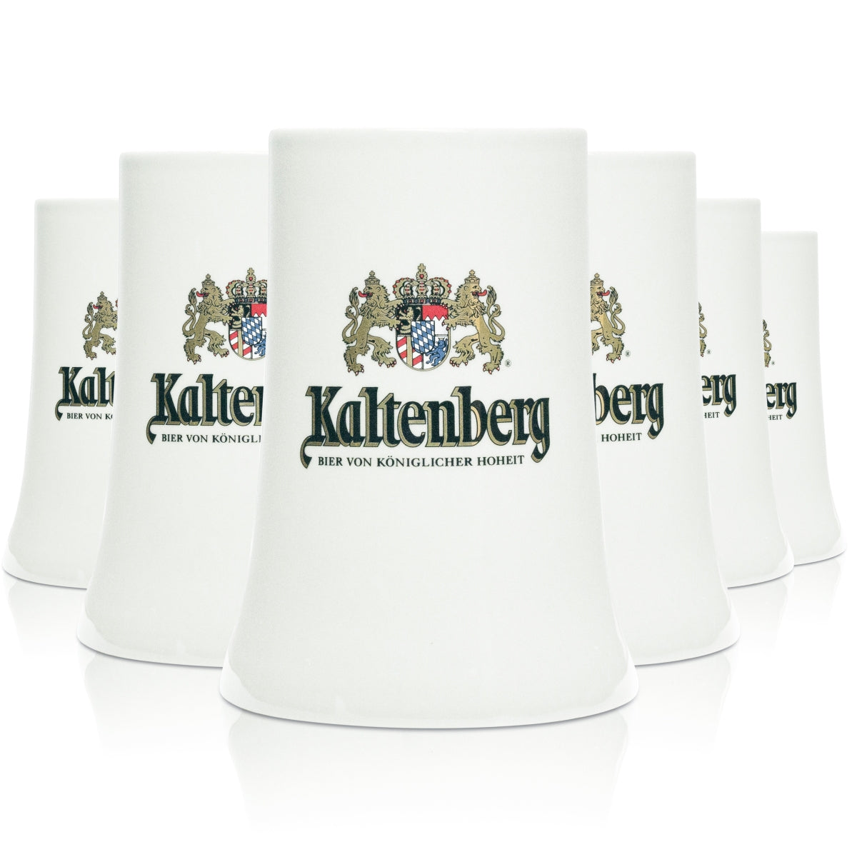 6x Kaltenberg beer glass clay mug 0.3l