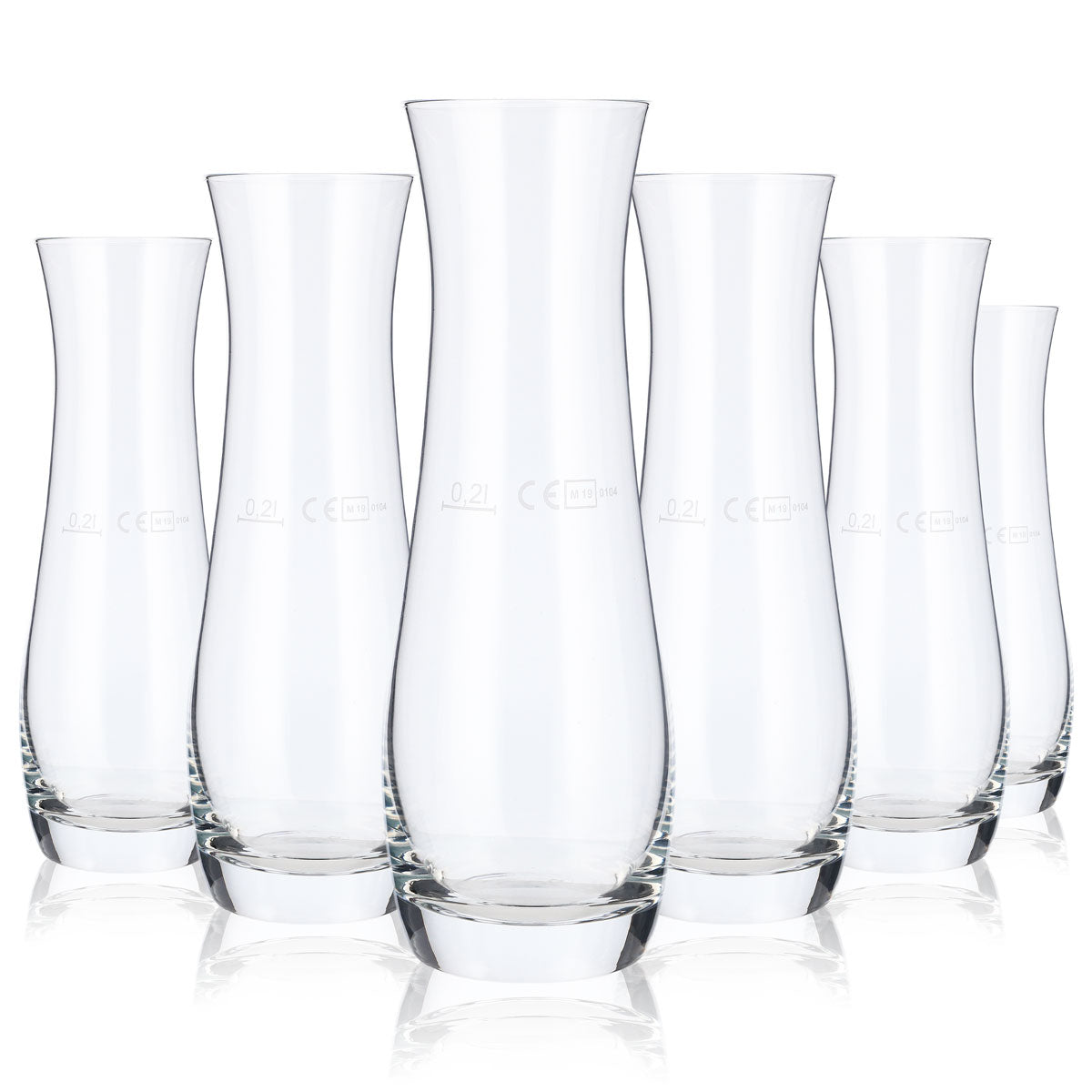 6x Carafe Water 0.2l Glass Pitcher Pourer Jug Can – View 5