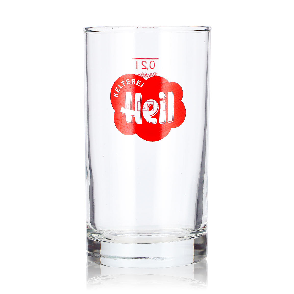 6x Kelterei Heil Apple Cider Glass, 0.2 L, Long Drink, Red Böckling Logo (Set of 6) – View 2