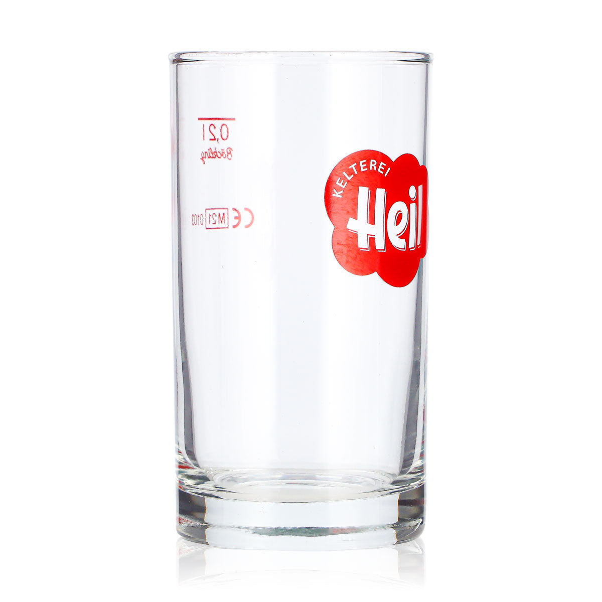 6x Kelterei Heil Apple Cider Glass, 0.2 L, Long Drink, Red Böckling Logo (Set of 6) – View 3