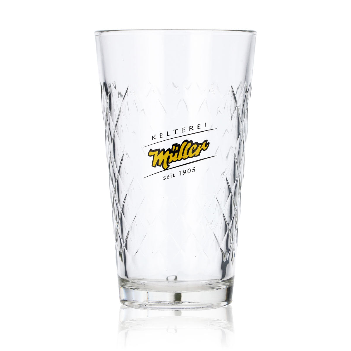 6x Kelterei Müller Glass 0.25l Apple Wine Mug Glass Set Elegant Relief Glass Contour – View 2
