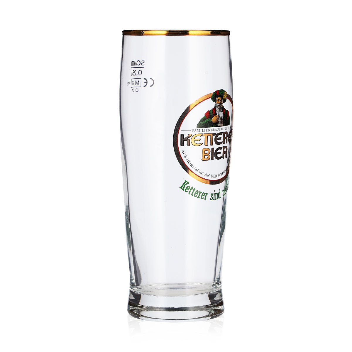 6 Ketterer Beer Glasses, 0.25 L, Gold-Rimmed "Sahm Trumpf" Beer Glasses – View 3