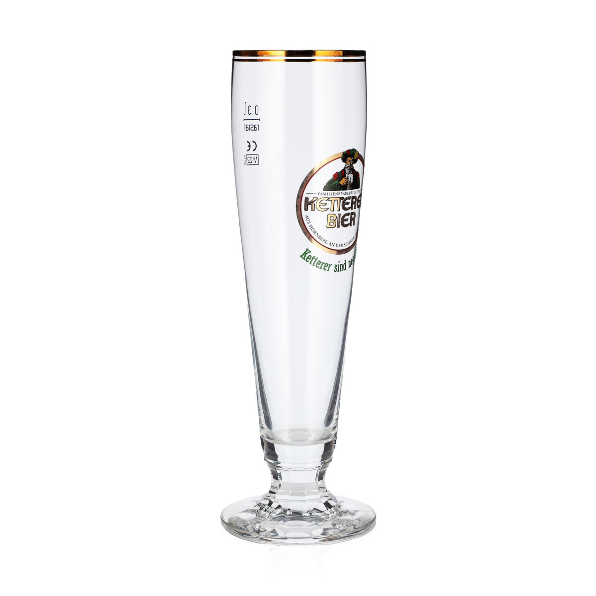 6 Ketterer Beer Glasses, 0.3 L, Gold-Rimmed Rastal (Set of 6) – View 3