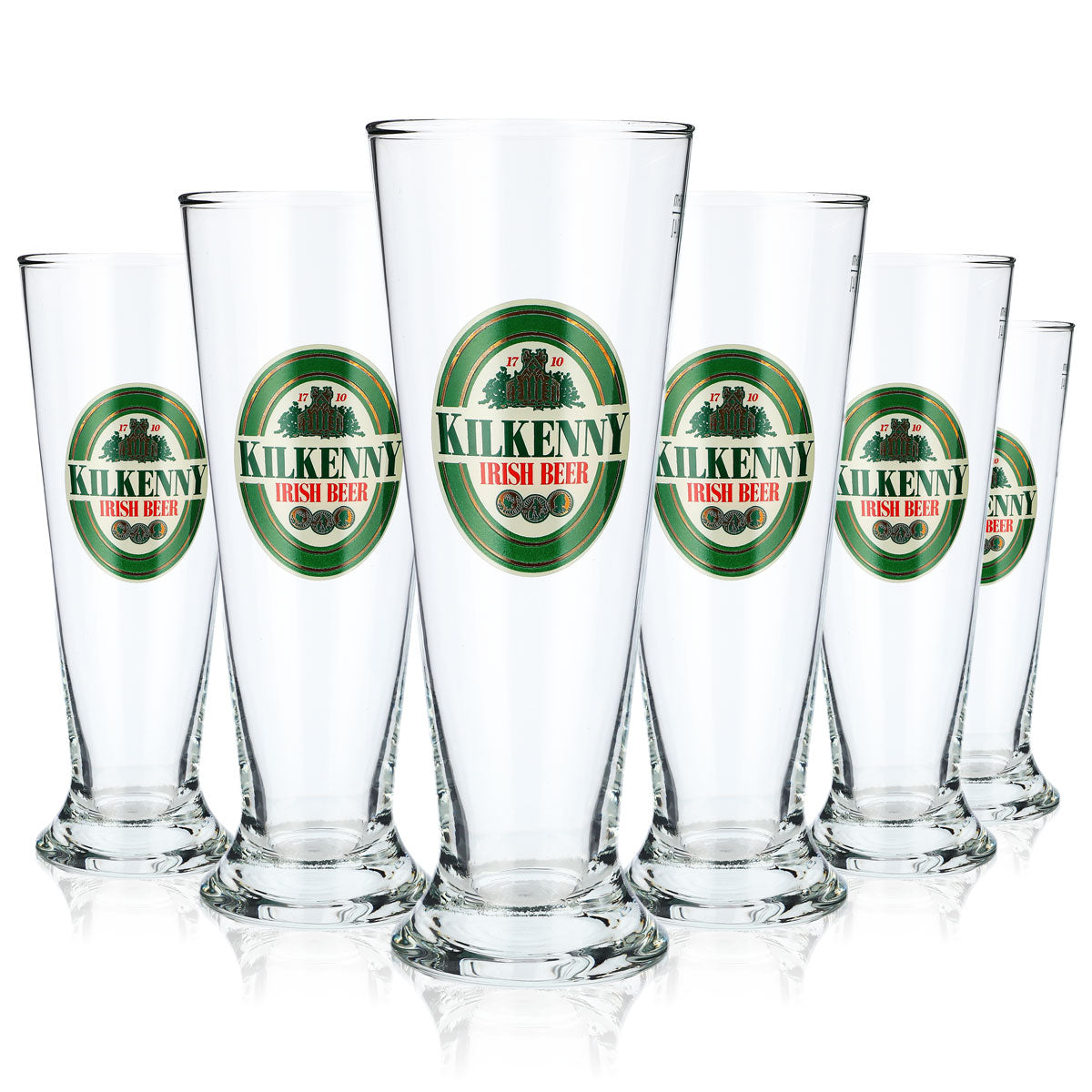 6x Kilkenny beer glass 0.4l beer glasses mug Irish old logo Sahm Munich – View 6