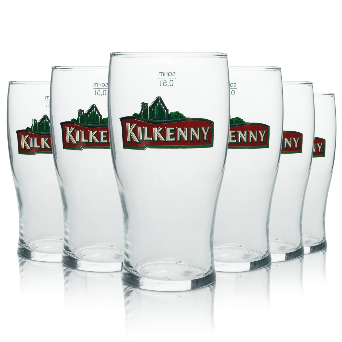 6x Kilkenny Beer Glass Long Drink 500ml sahm