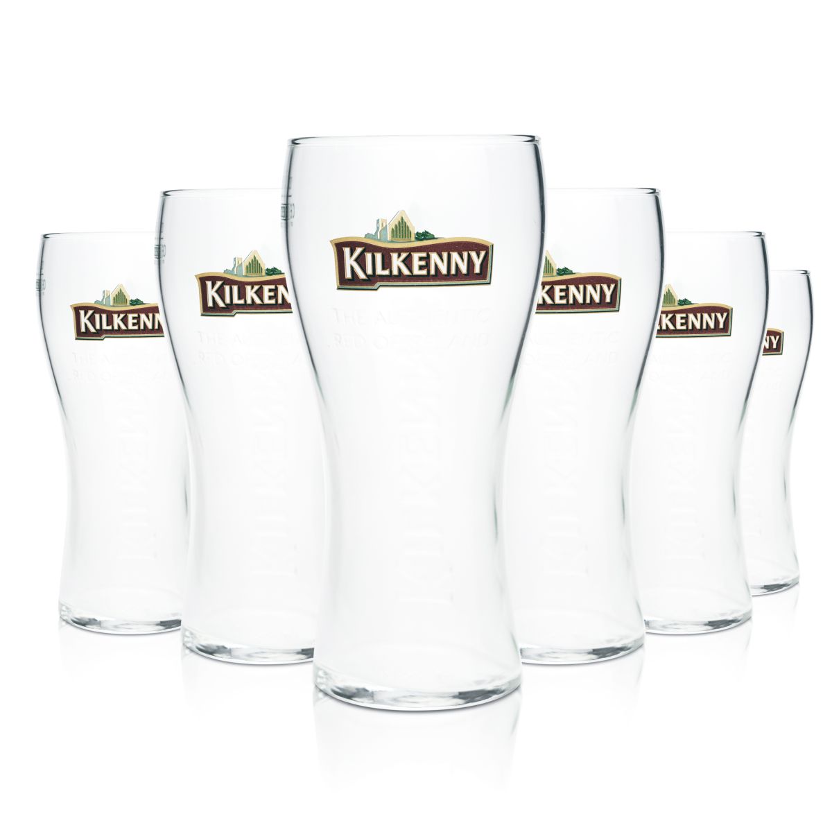 6x Kilkenny beer glass 0.5l pint glasses mug glasses trophy Irish beer Guinness