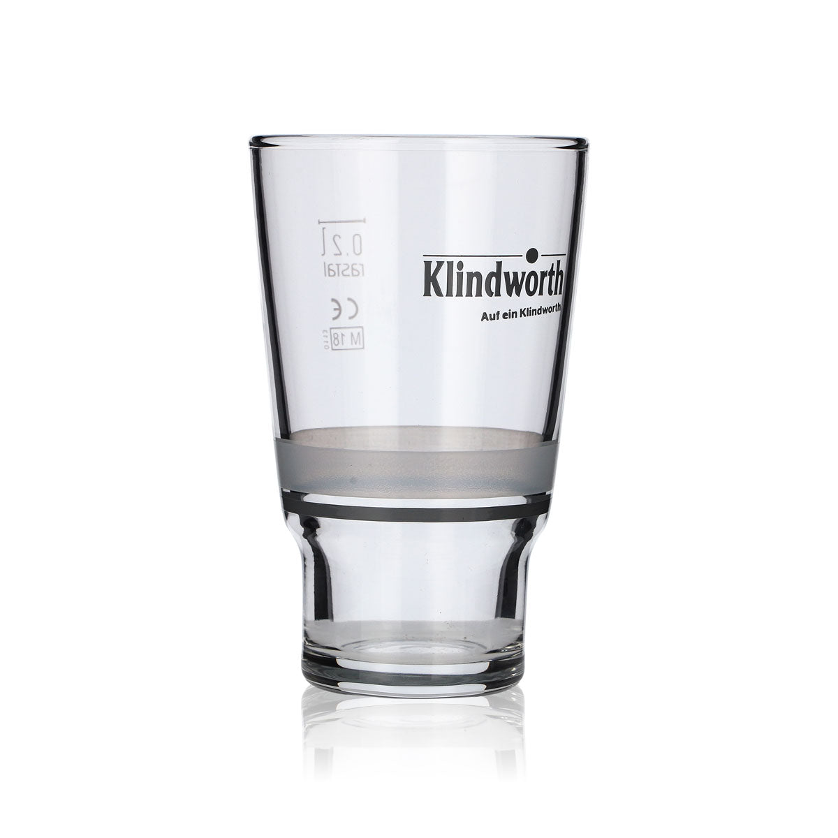 6x Klindworth Glass 0.2l Willi Beaker Glasses Set Stackable Juice Mineral Water Lemonade – View 3