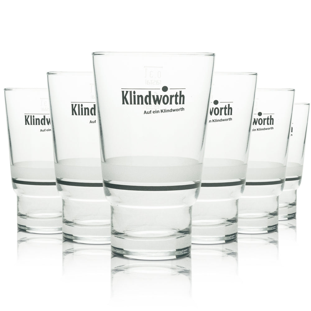 6x Klindworth juice glass long drink 0.3l rastal
