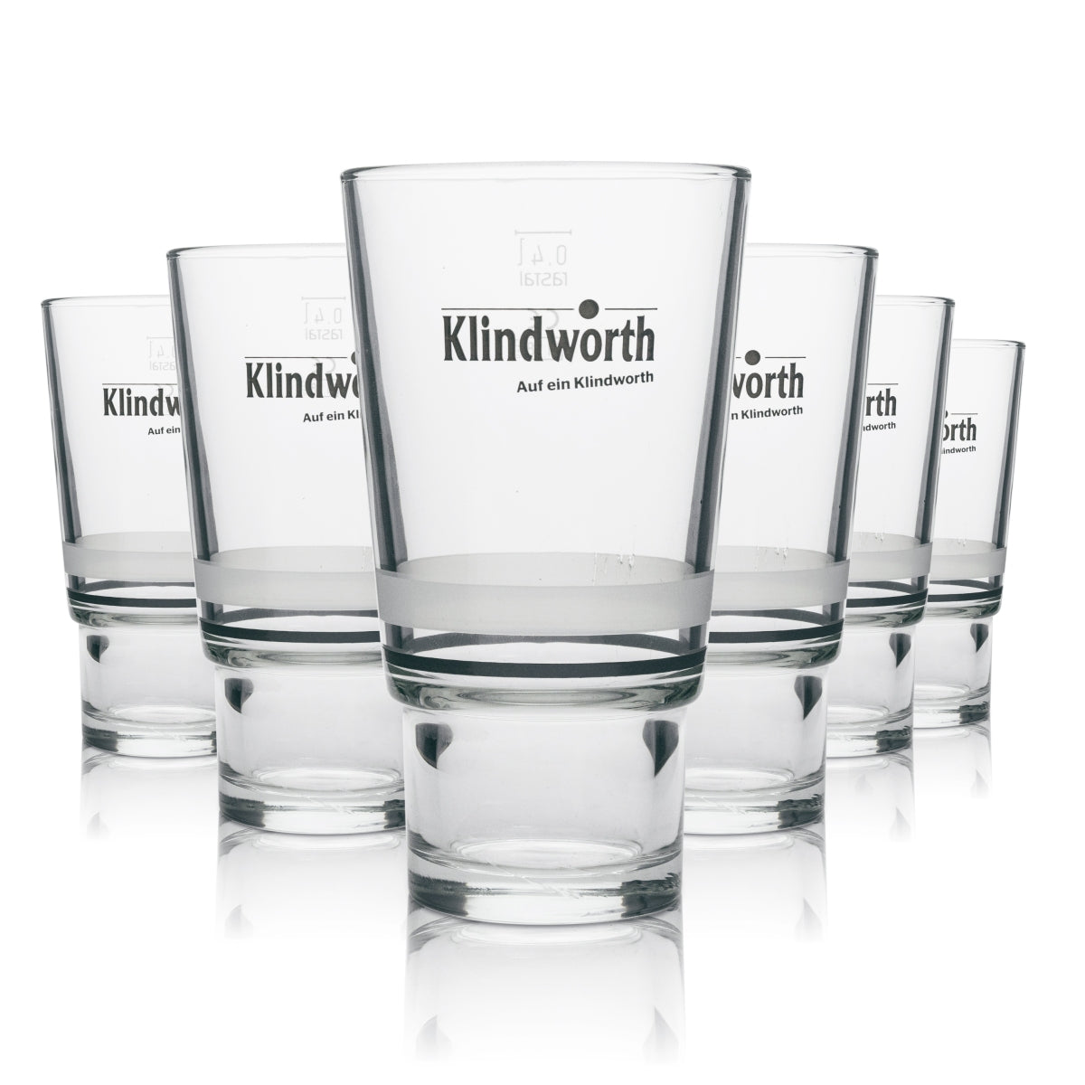 6x Klindworth soft drinks glass long drink 400ml rastal