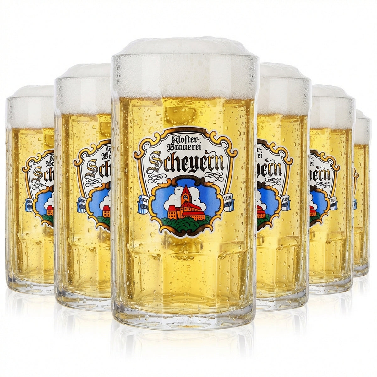 6x Scheyern Monastery Beer Glass Beer Mug 0.25l Beer Mug Rastal Glückauf