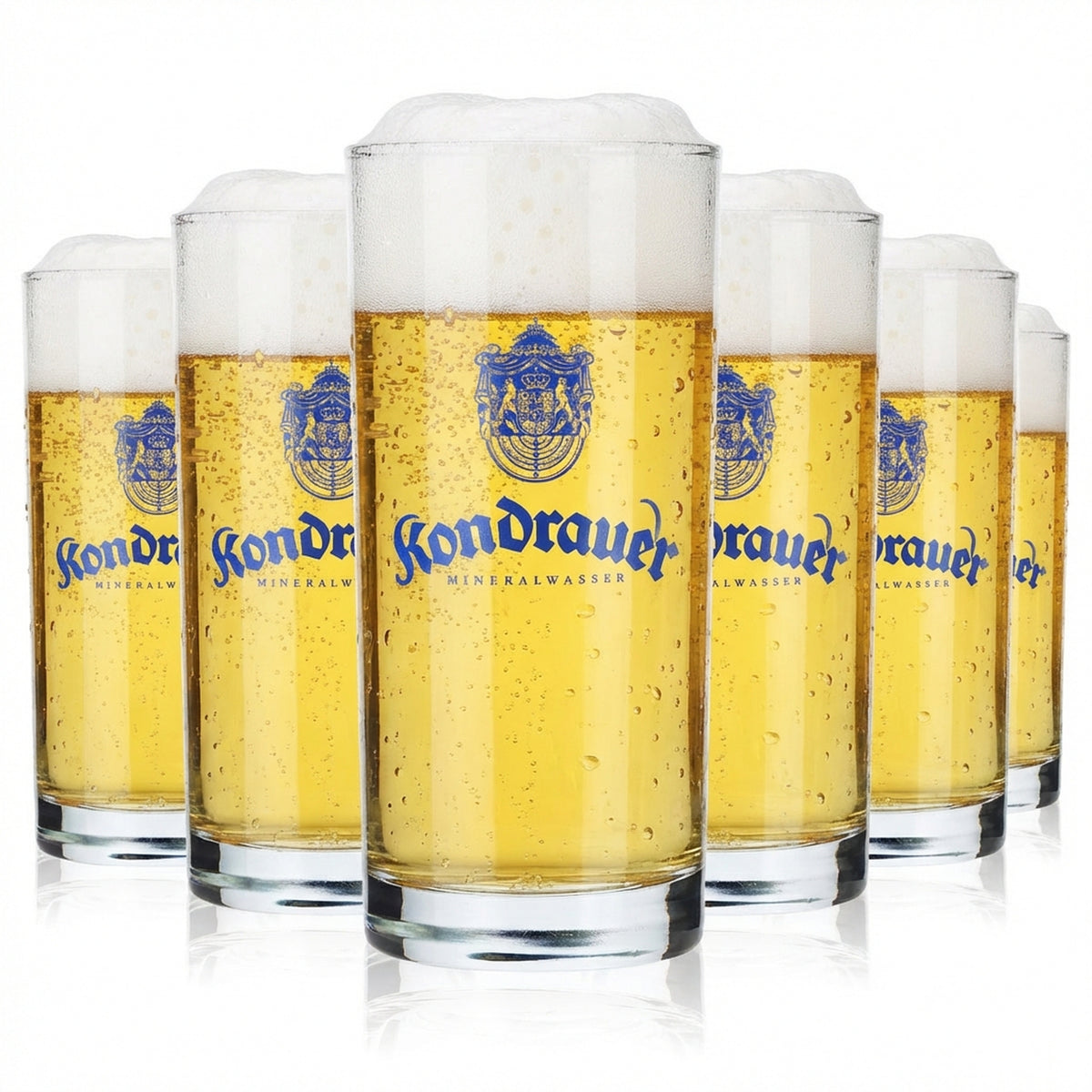 6x Kondrauer water glasses, 0.2 l, Ruhr Cristal