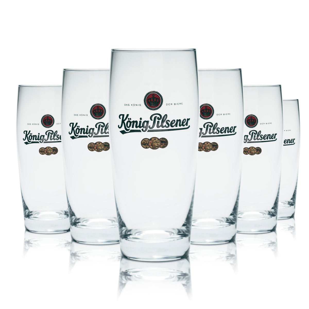 6x König Pilsener Beer Glass 0.3l Willi Becher Glasses Calibrated Gastro Pub Bar – View 4