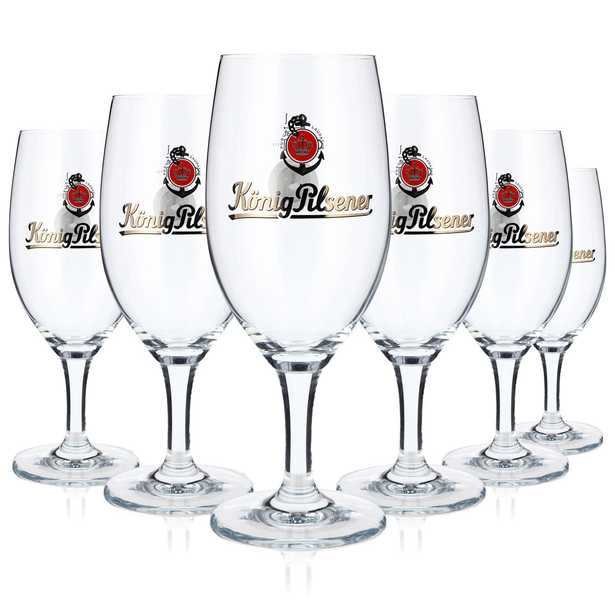 6x König Pilsener beer glass 0.4l goblet glasses with logo anchor NFC Ritzenhoff – View 5